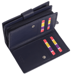 SADDLER GEORGIE Leather Double-Sided Purse, 13 Card Slots, Generous Space for Notes and Coins, RFID Protected