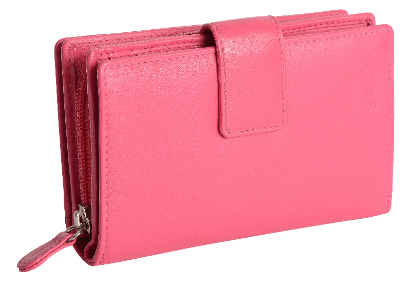 SADDLER GEORGIE Leather Double-Sided Purse, 13 Card Slots, Generous Space for Notes and Coins, RFID Protected