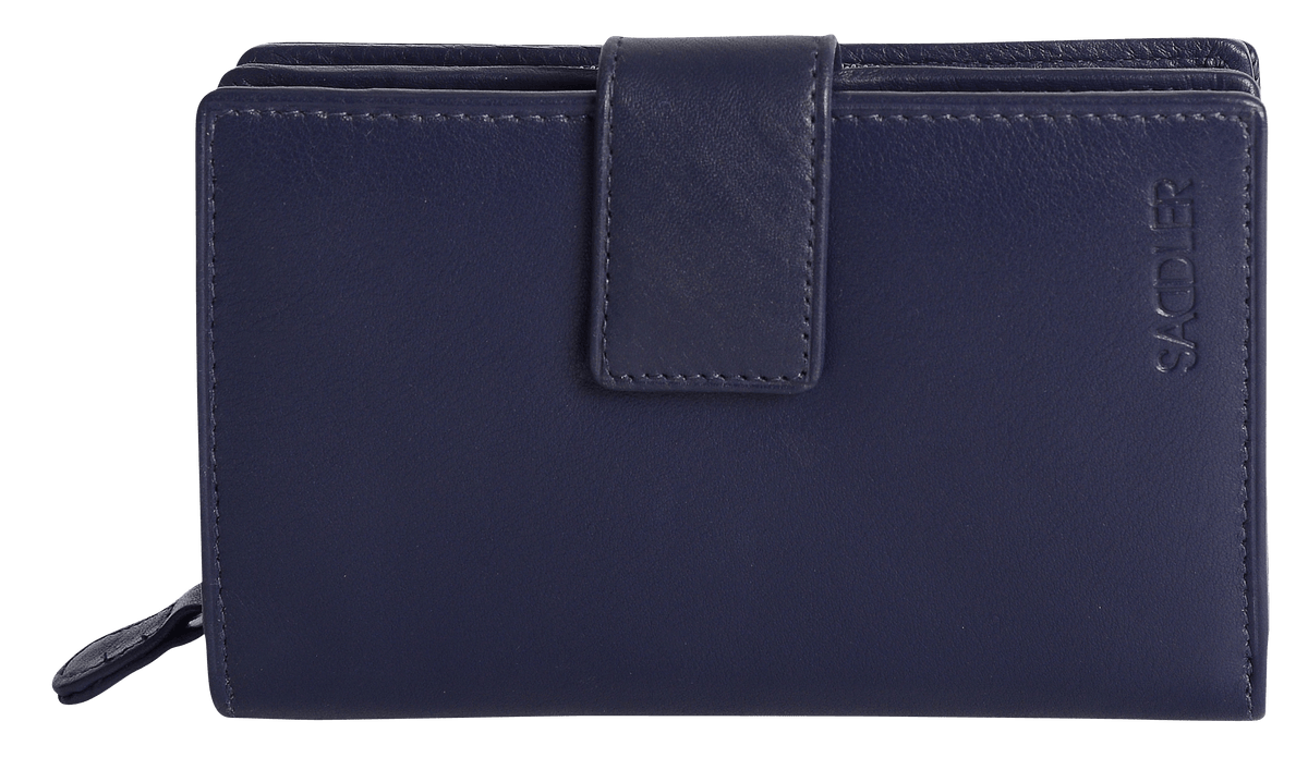 SADDLER GEORGIE Leather Double-Sided Purse, 13 Card Slots, Generous Space for Notes and Coins, RFID Protected
