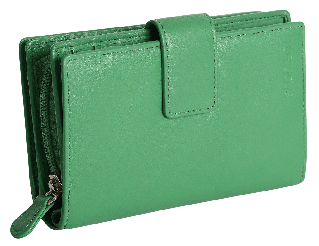 SADDLER GEORGIE Leather Double-Sided Purse, 13 Card Slots, Generous Space for Notes and Coins, RFID Protected