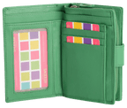 SADDLER GEORGIE Leather Double-Sided Purse, 13 Card Slots, Generous Space for Notes and Coins, RFID Protected