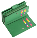 SADDLER GEORGIE Leather Double-Sided Purse, 13 Card Slots, Generous Space for Notes and Coins, RFID Protected