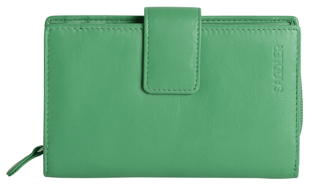 SADDLER GEORGIE Leather Double-Sided Purse, 13 Card Slots, Generous Space for Notes and Coins, RFID Protected