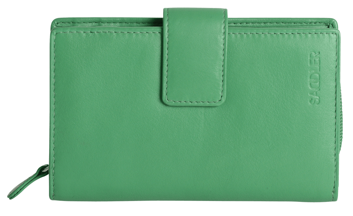 SADDLER GEORGIE Leather Double-Sided Purse, 13 Card Slots, Generous Space for Notes and Coins, RFID Protected