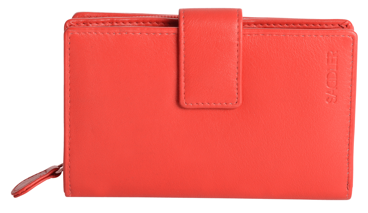 SADDLER GEORGIE Leather Double-Sided Purse, 13 Card Slots, Generous Space for Notes and Coins, RFID Protected