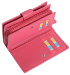 SADDLER GEORGIE Leather Double-Sided Purse, 13 Card Slots, Generous Space for Notes and Coins, RFID Protected