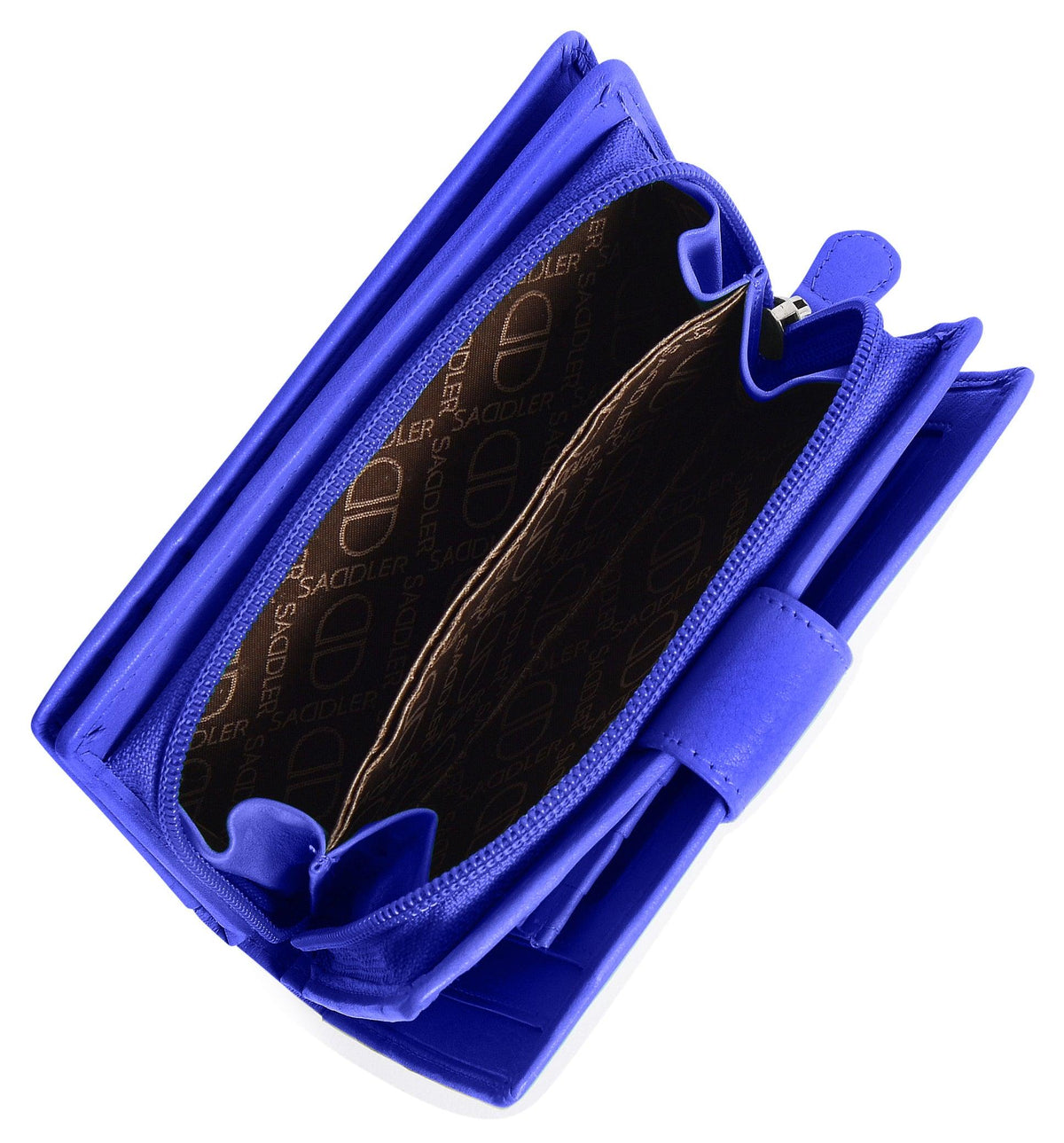SADDLER GEORGIE Leather Double-Sided Purse, 13 Card Slots, Generous Space for Notes and Coins, RFID Protected