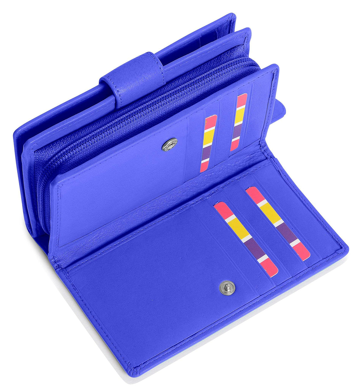 SADDLER GEORGIE Leather Double-Sided Purse, 13 Card Slots, Generous Space for Notes and Coins, RFID Protected