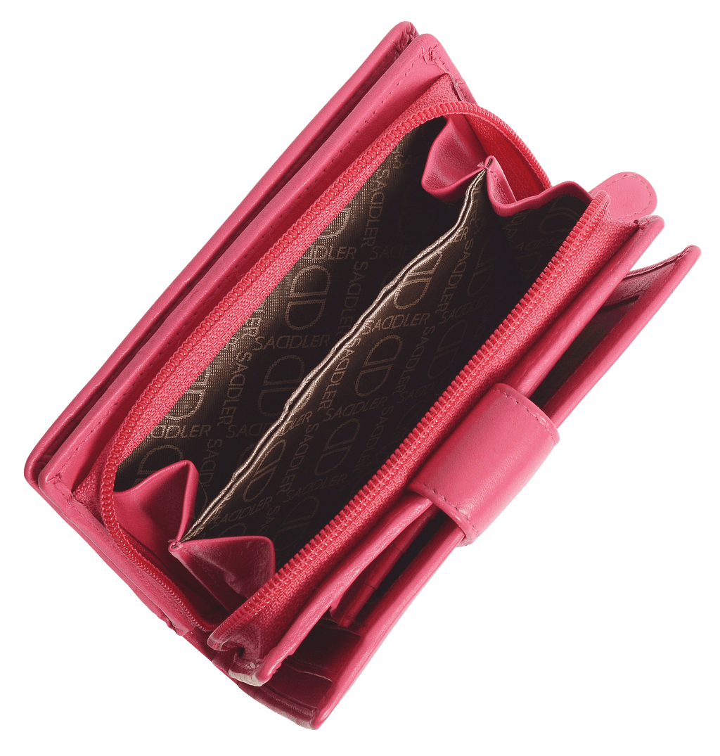 SADDLER GEORGIE Leather Double-Sided Purse, 13 Card Slots, Generous Space for Notes and Coins, RFID Protected