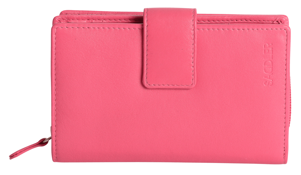 SADDLER GEORGIE Leather Double-Sided Purse, 13 Card Slots, Generous Space for Notes and Coins, RFID Protected