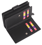 SADDLER GEORGIE Leather Double-Sided Purse, 13 Card Slots, Generous Space for Notes and Coins, RFID Protected