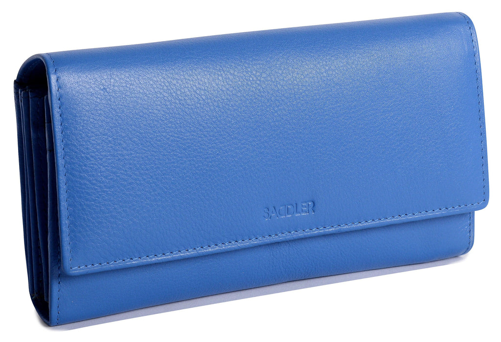 Large Leather Multi-Section Purse "Grace", Handmade by Saddler | RFID Protected & Gift Boxed