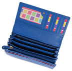Large Leather Multi-Section Purse "Grace", Handmade by Saddler | RFID Protected & Gift Boxed