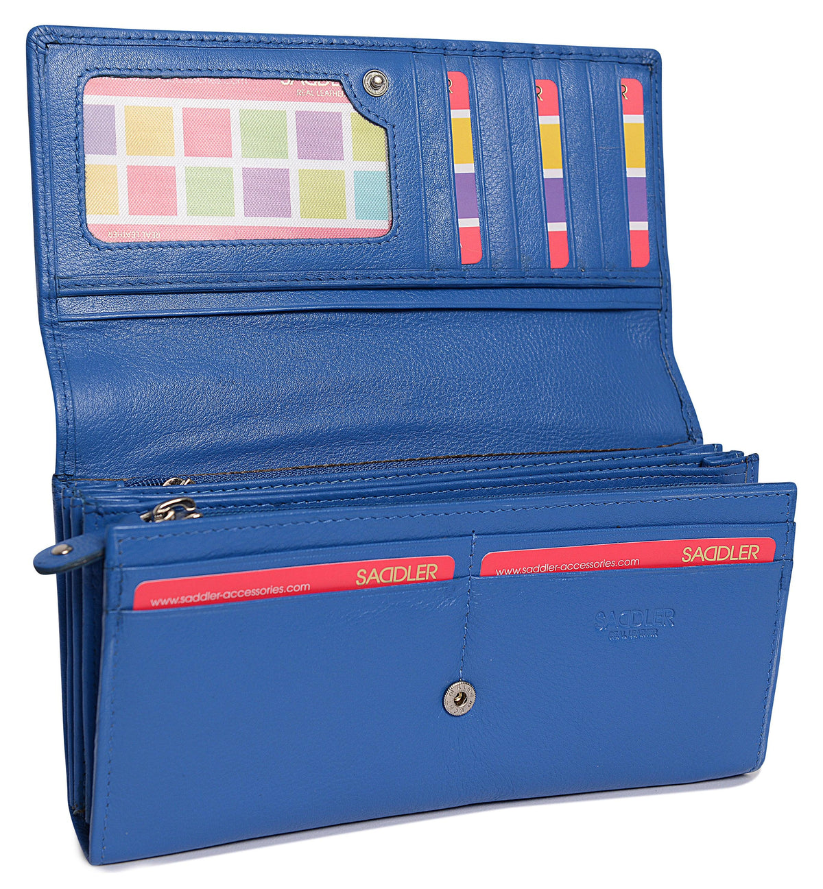 Large Leather Multi-Section Purse "Grace", Handmade by Saddler | RFID Protected & Gift Boxed