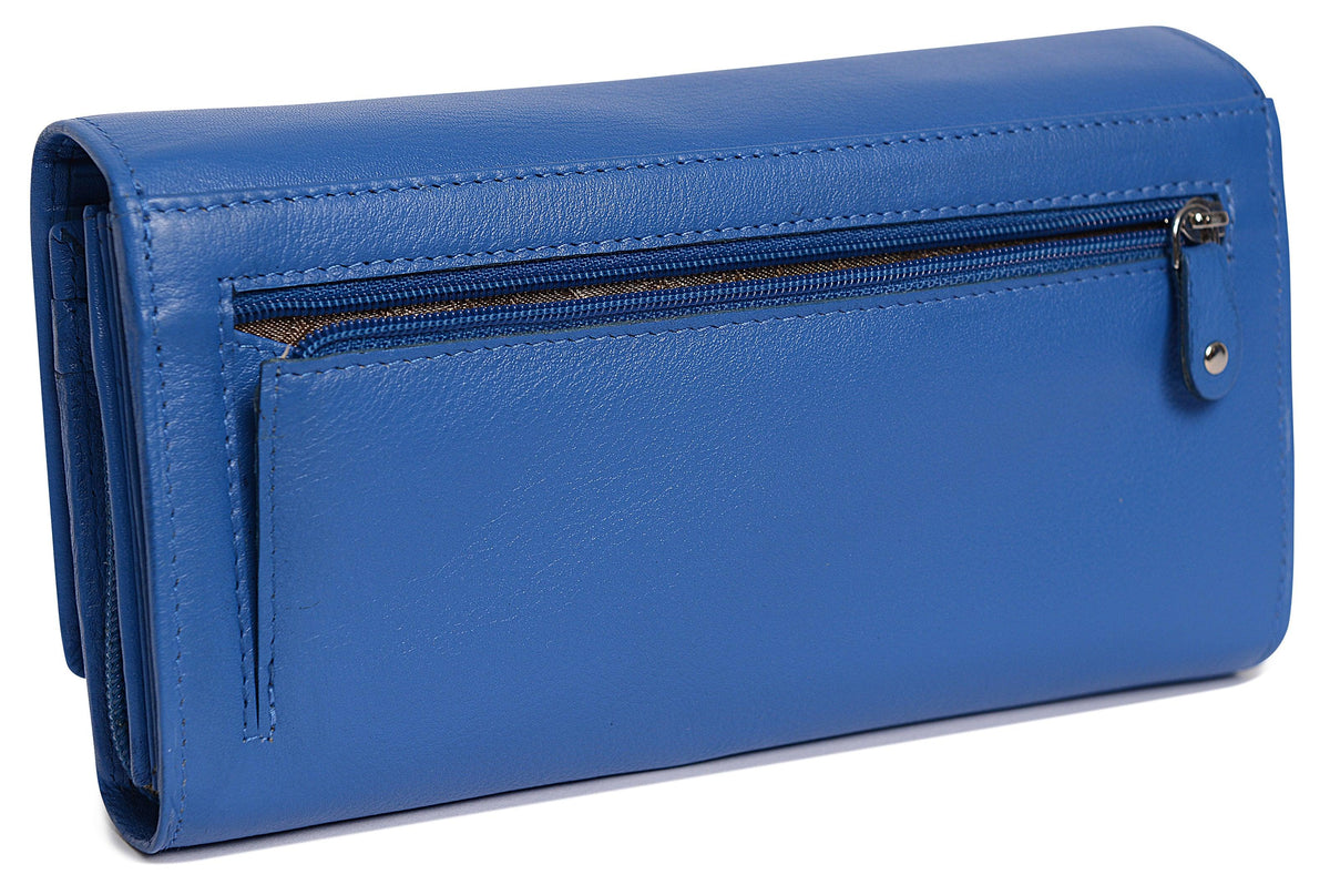 Large Leather Multi-Section Purse "Grace", Handmade by Saddler | RFID Protected & Gift Boxed