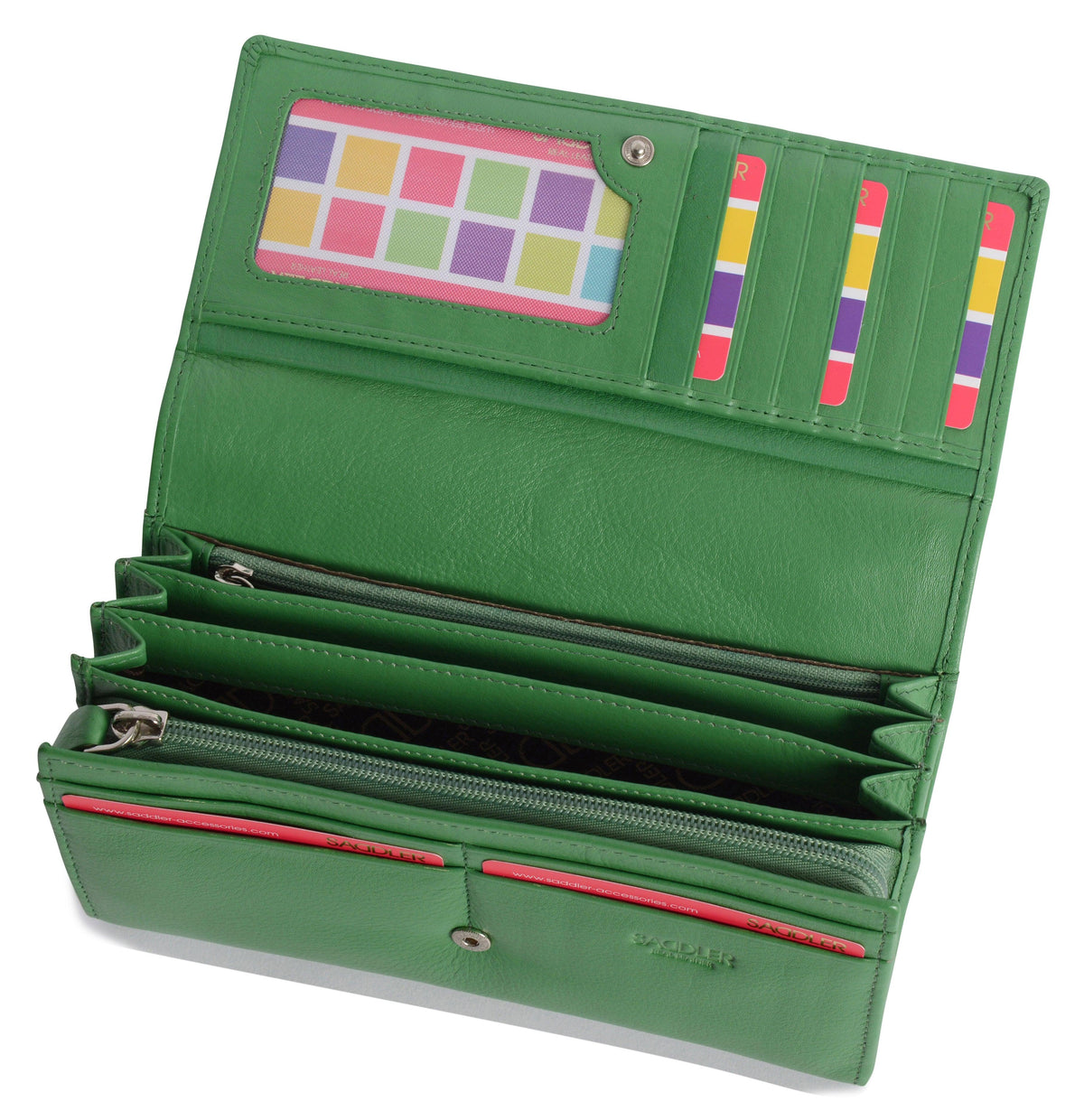 Large Leather Multi-Section Purse "Grace", Handmade by Saddler | RFID Protected & Gift Boxed