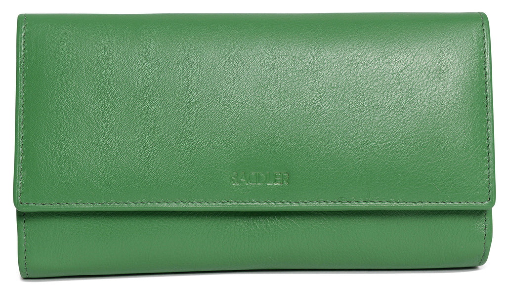 Large Leather Multi-Section Purse "Grace", Handmade by Saddler | RFID Protected & Gift Boxed