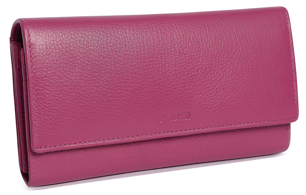 Large Leather Multi-Section Purse "Grace", Handmade by Saddler | RFID Protected & Gift Boxed