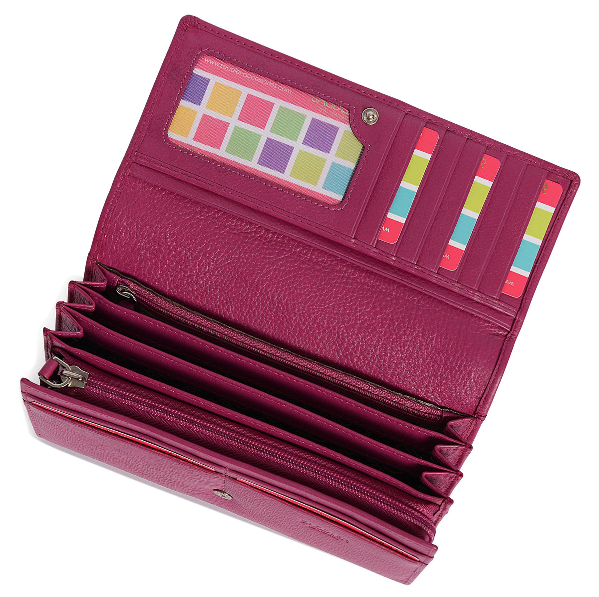 Large Leather Multi-Section Purse "Grace", Handmade by Saddler | RFID Protected & Gift Boxed