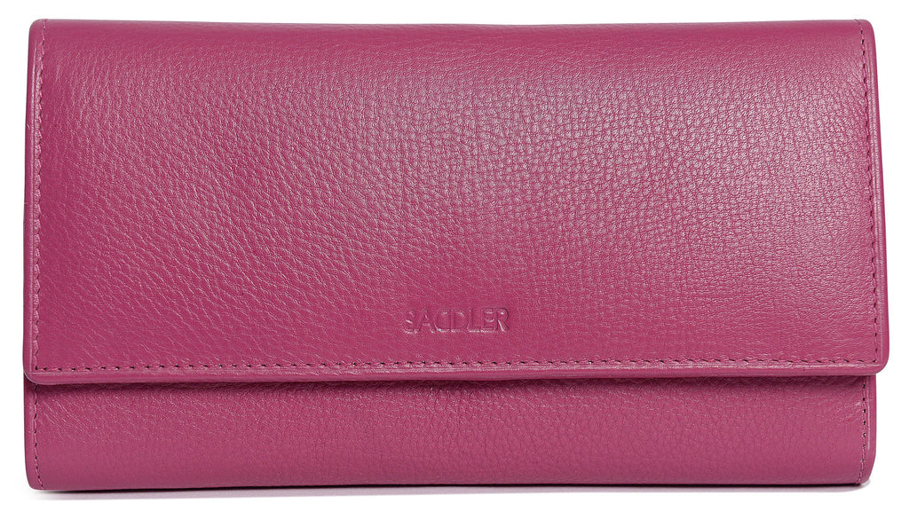 Large Leather Multi-Section Purse "Grace", Handmade by Saddler | RFID Protected & Gift Boxed