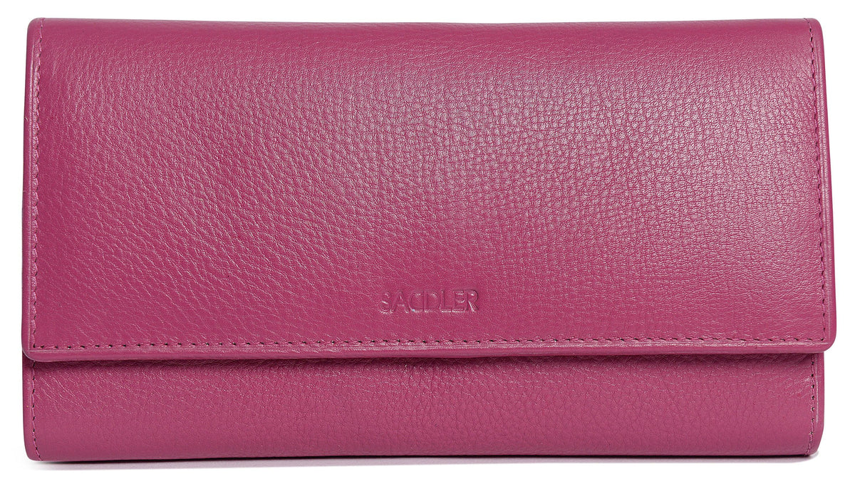 Large Leather Multi-Section Purse "Grace", Handmade by Saddler | RFID Protected & Gift Boxed