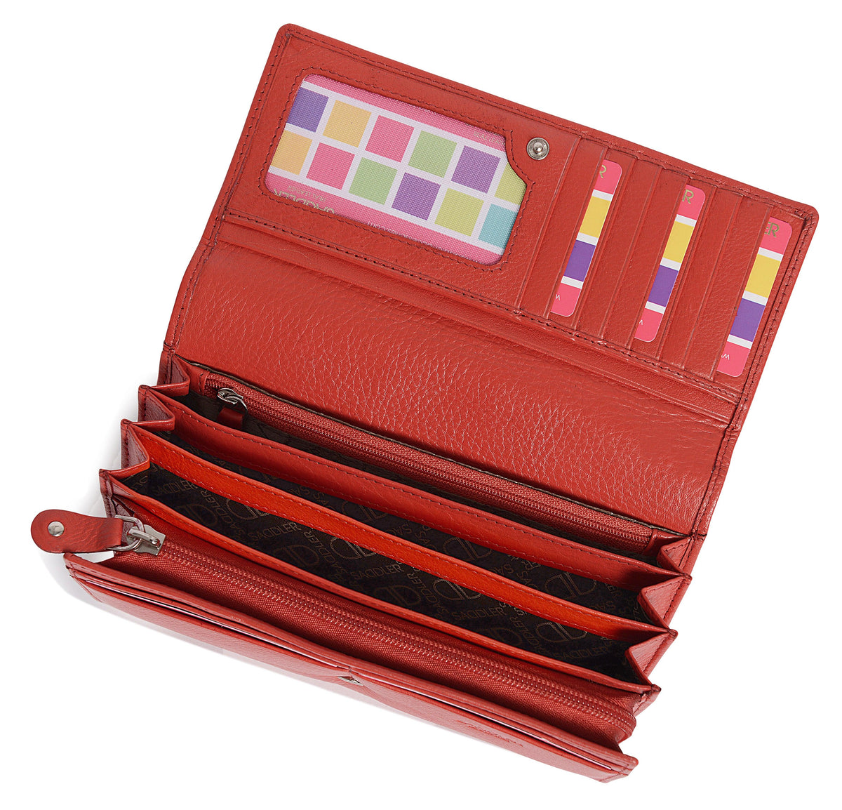 Large Leather Multi-Section Purse "Grace", Handmade by Saddler | RFID Protected & Gift Boxed