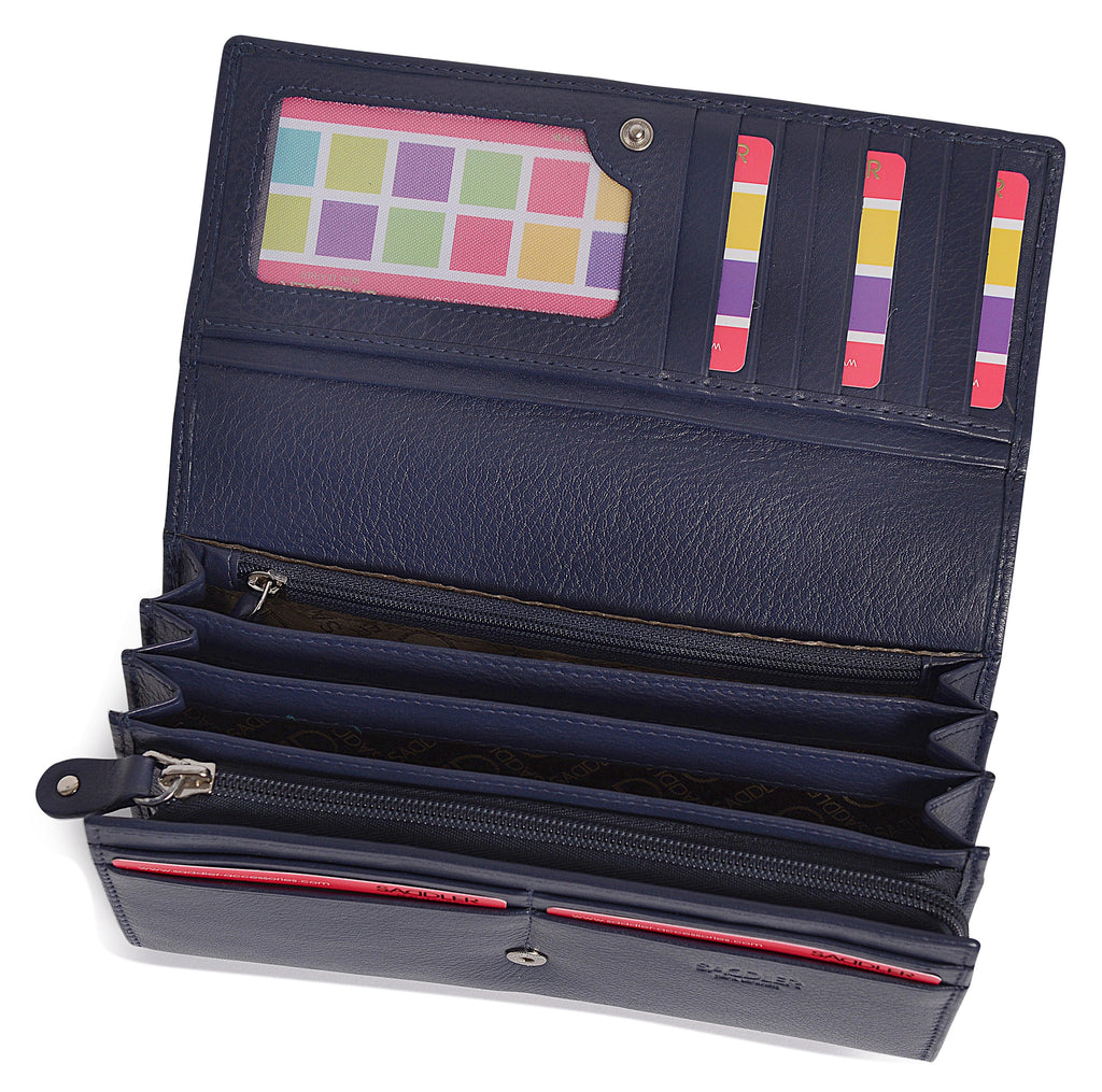 Large Leather Multi-Section Purse "Grace", Handmade by Saddler | RFID Protected & Gift Boxed