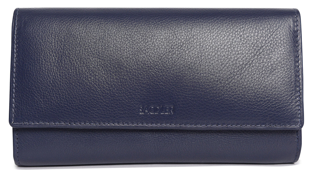 Large Leather Multi-Section Purse "Grace", Handmade by Saddler | RFID Protected & Gift Boxed