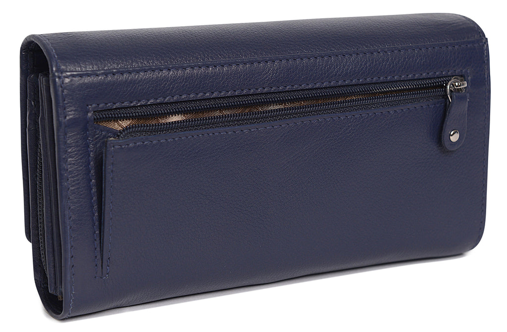 Large Leather Multi-Section Purse "Grace", Handmade by Saddler | RFID Protected & Gift Boxed