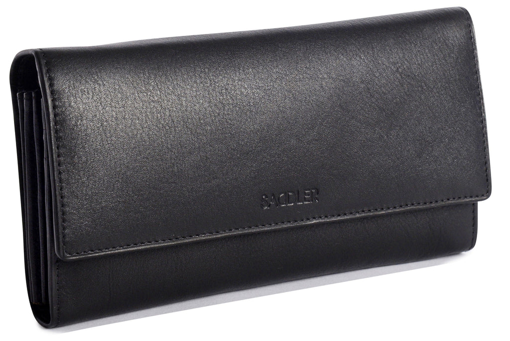 Large Leather Multi-Section Purse "Grace", Handmade by Saddler | RFID Protected & Gift Boxed