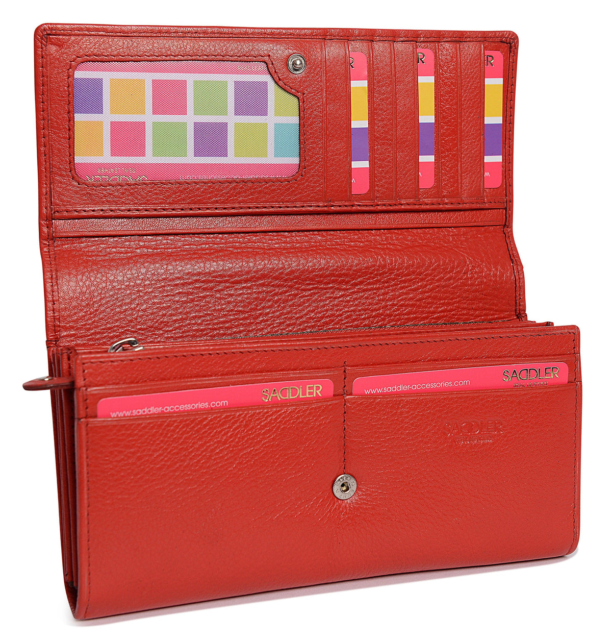 Large Leather Multi-Section Purse "Grace", Handmade by Saddler | RFID Protected & Gift Boxed