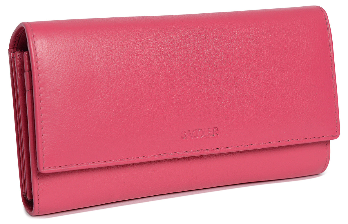 Large Leather Multi-Section Purse "Grace", Handmade by Saddler | RFID Protected & Gift Boxed