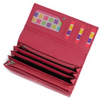 Large Leather Multi-Section Purse "Grace", Handmade by Saddler | RFID Protected & Gift Boxed
