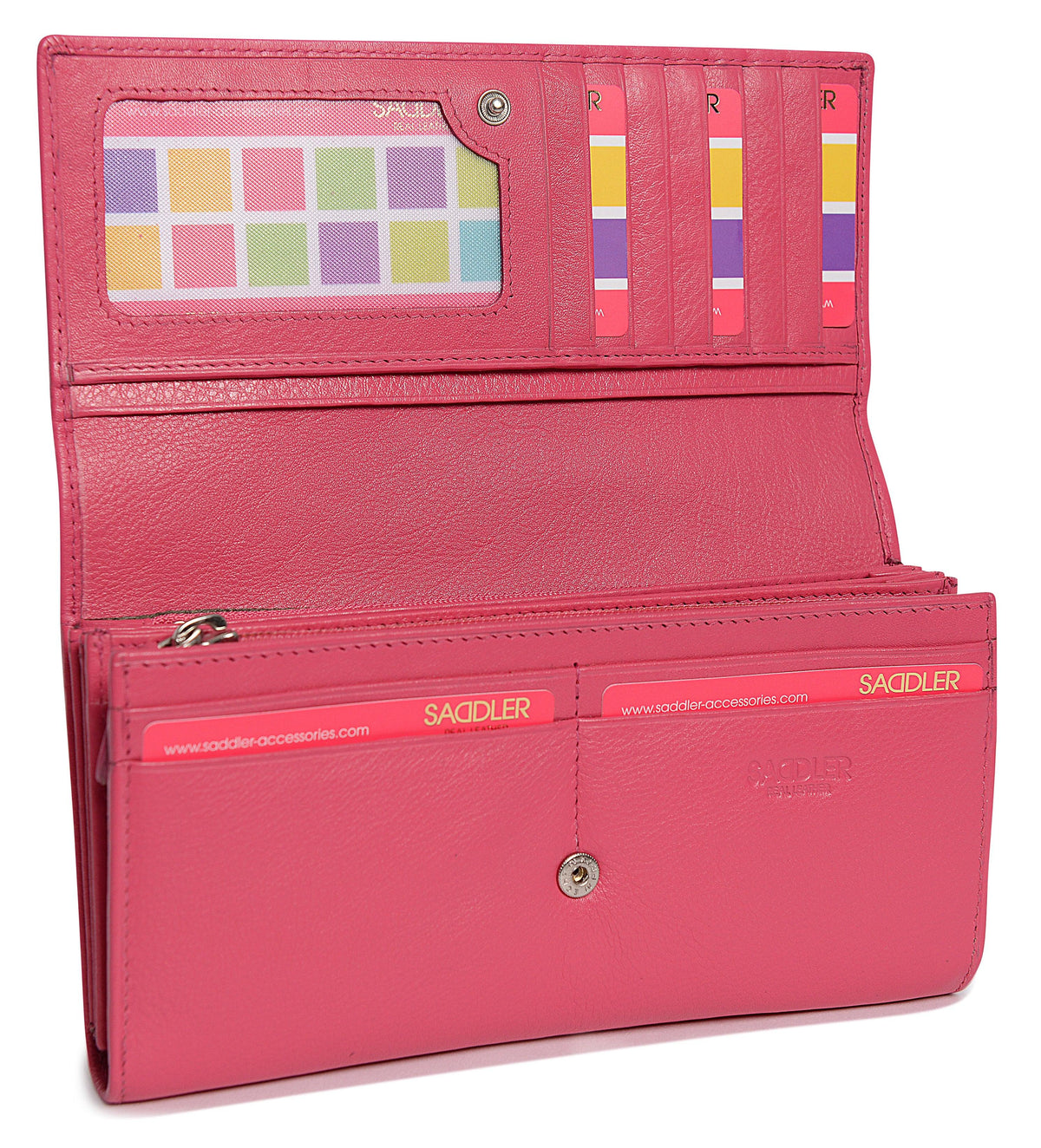 Large Leather Multi-Section Purse "Grace", Handmade by Saddler | RFID Protected & Gift Boxed