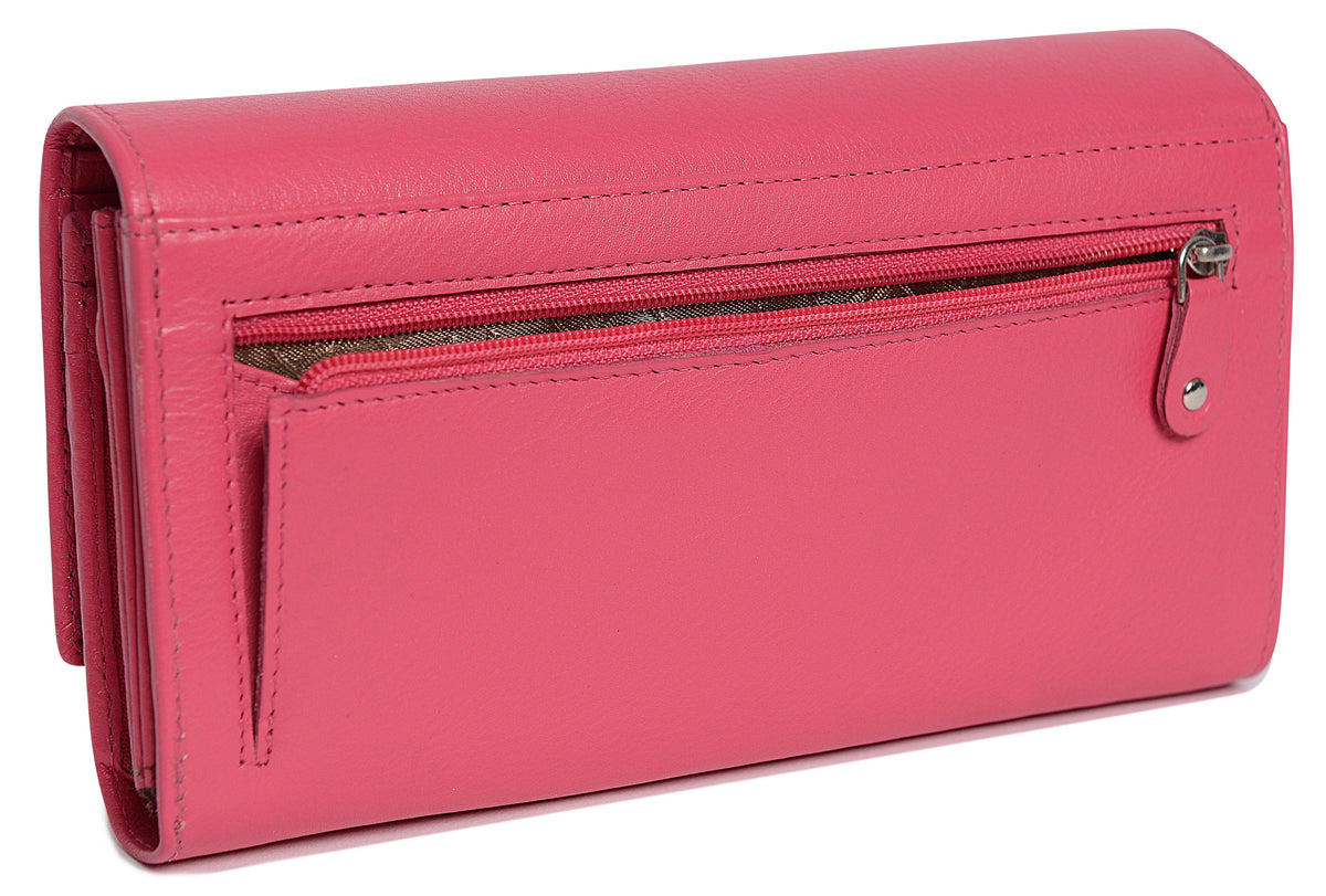 Large Leather Multi-Section Purse "Grace", Handmade by Saddler | RFID Protected & Gift Boxed