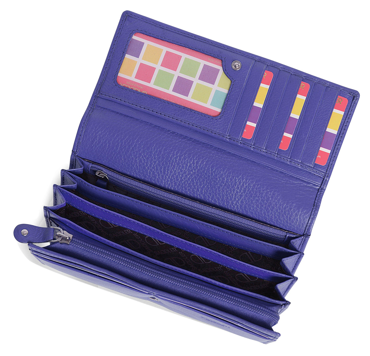 Large Leather Multi-Section Purse "Grace", Handmade by Saddler | RFID Protected & Gift Boxed
