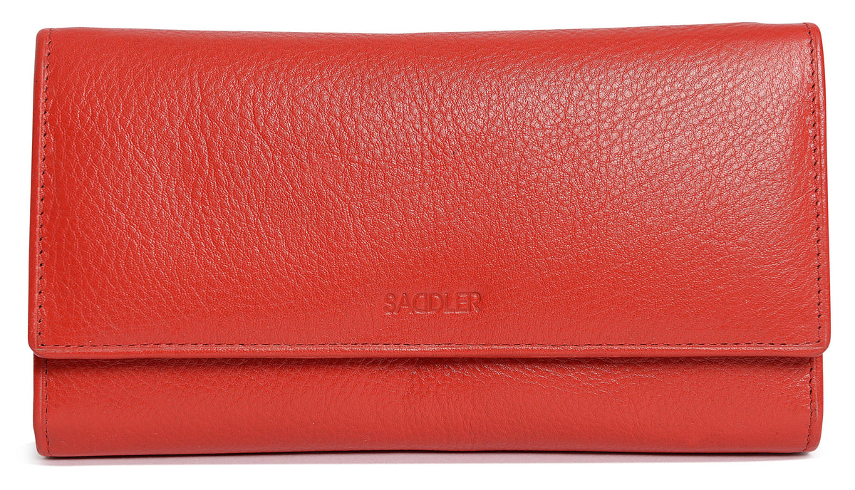 Large Leather Multi-Section Purse "Grace", Handmade by Saddler | RFID Protected & Gift Boxed