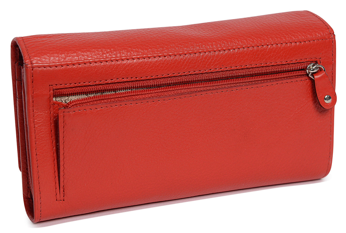 Large Leather Multi-Section Purse "Grace", Handmade by Saddler | RFID Protected & Gift Boxed