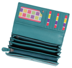 Large Leather Multi-Section Purse "Grace", Handmade by Saddler | RFID Protected & Gift Boxed