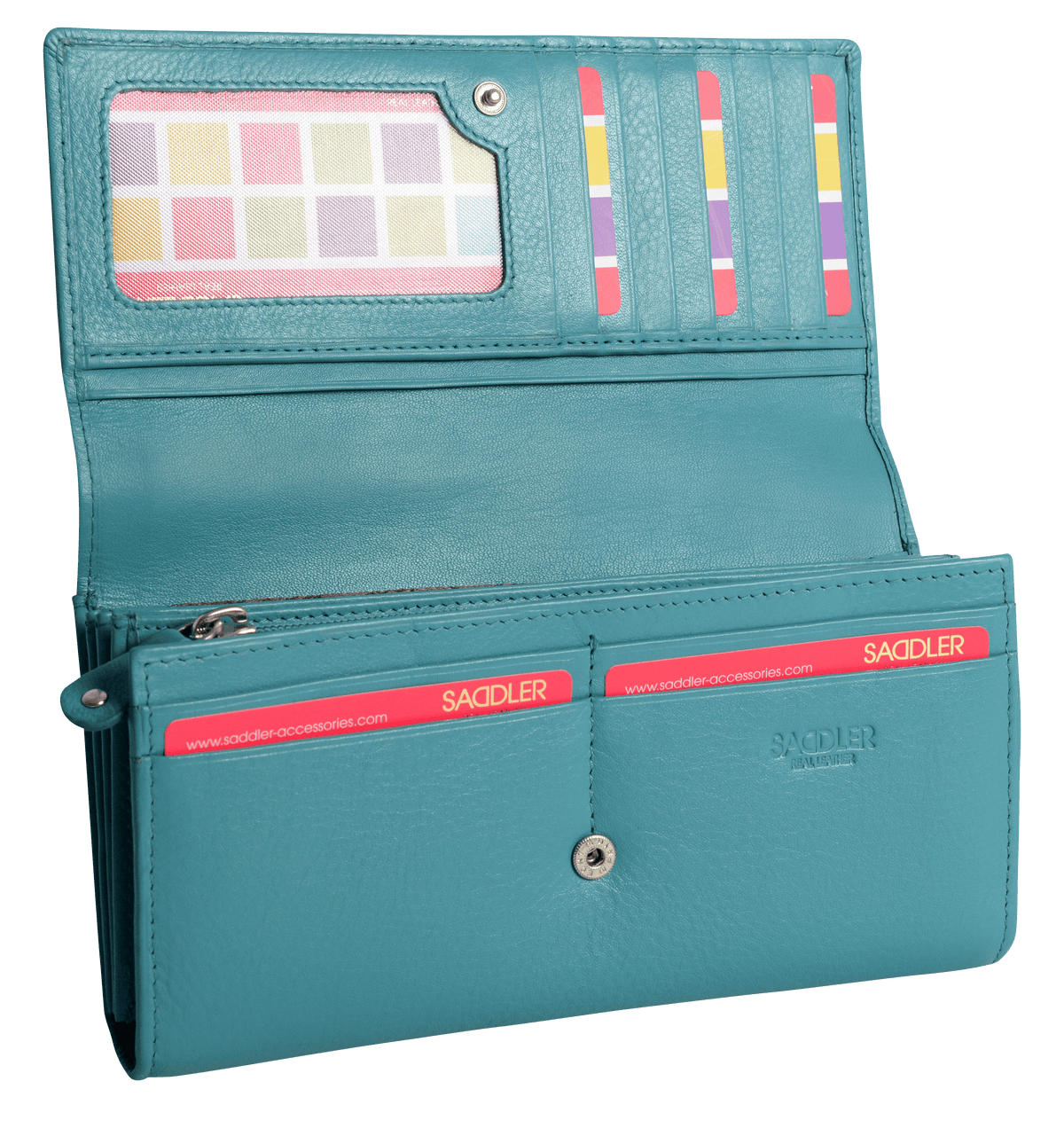 Large Leather Multi-Section Purse "Grace", Handmade by Saddler | RFID Protected & Gift Boxed