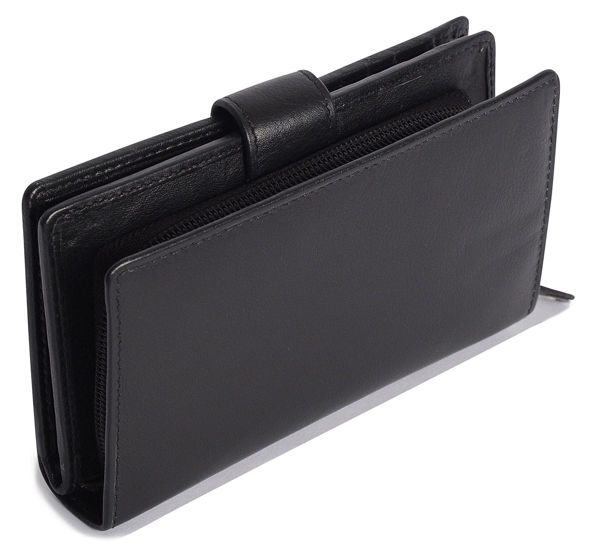 Mid-Size Leather Purse Wallet "Holly", Handmade by Saddler | RFID Protected & Gift Boxed