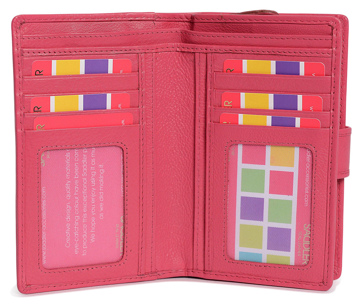 Mid-Size Leather Purse Wallet "Holly", Handmade by Saddler | RFID Protected & Gift Boxed
