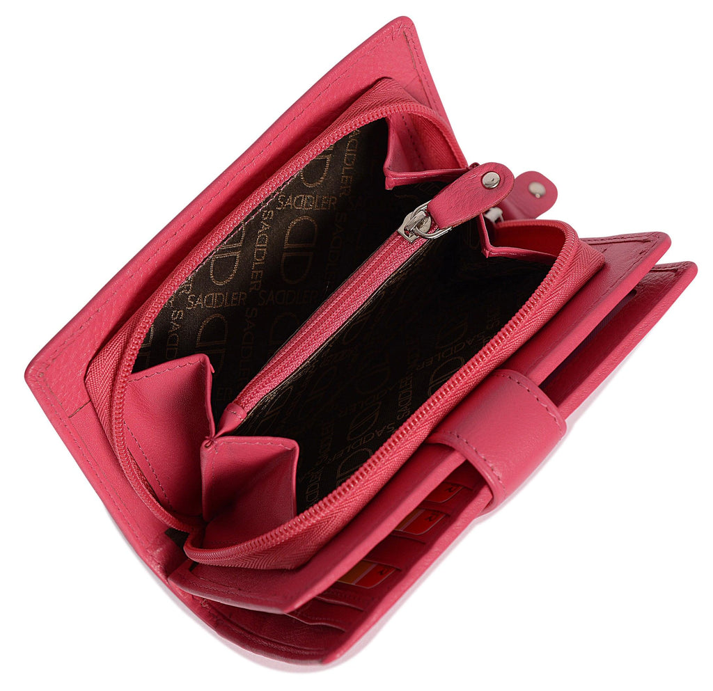 Mid-Size Leather Purse Wallet "Holly", Handmade by Saddler | RFID Protected & Gift Boxed