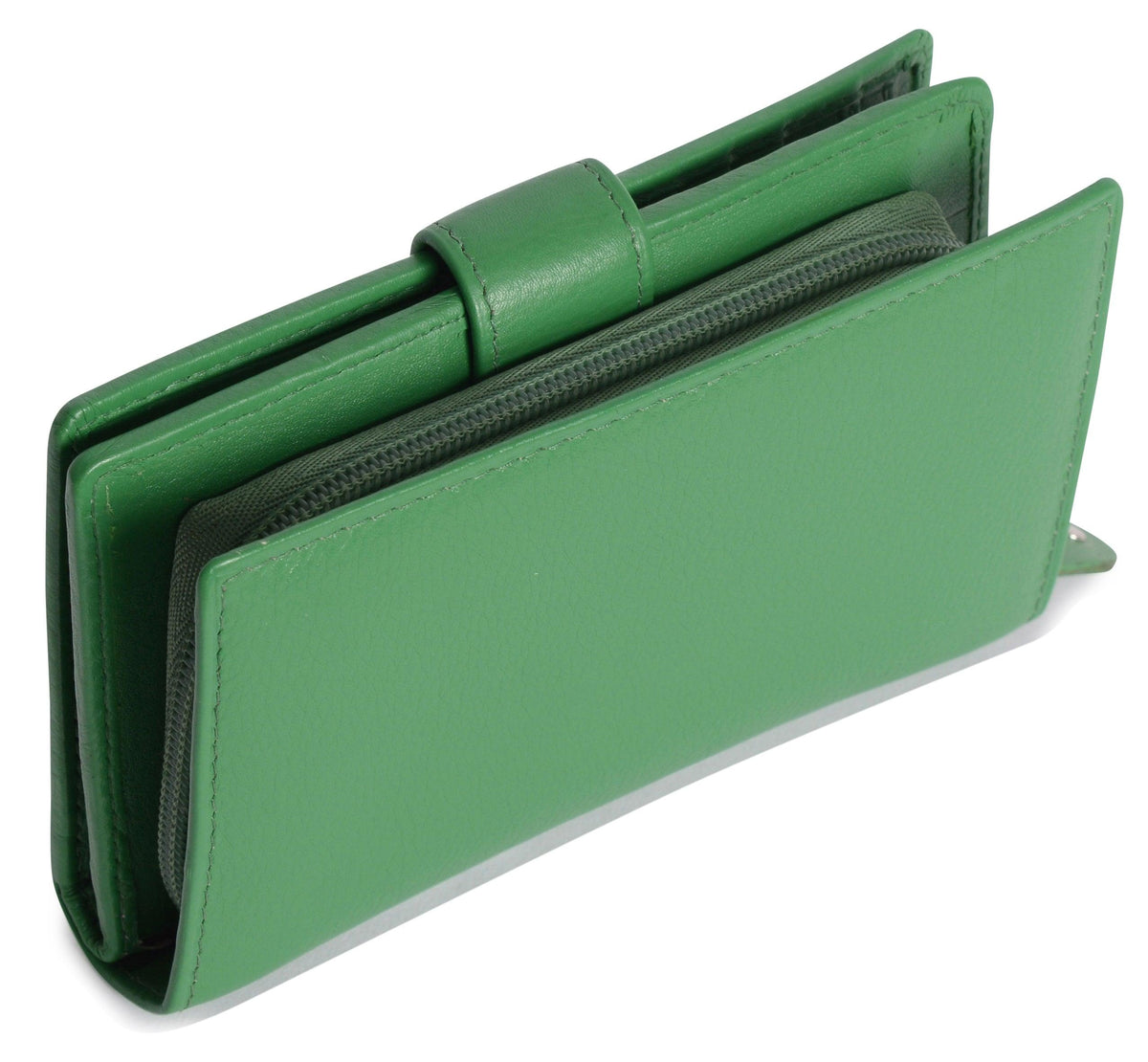 Mid-Size Leather Purse Wallet "Holly", Handmade by Saddler | RFID Protected & Gift Boxed