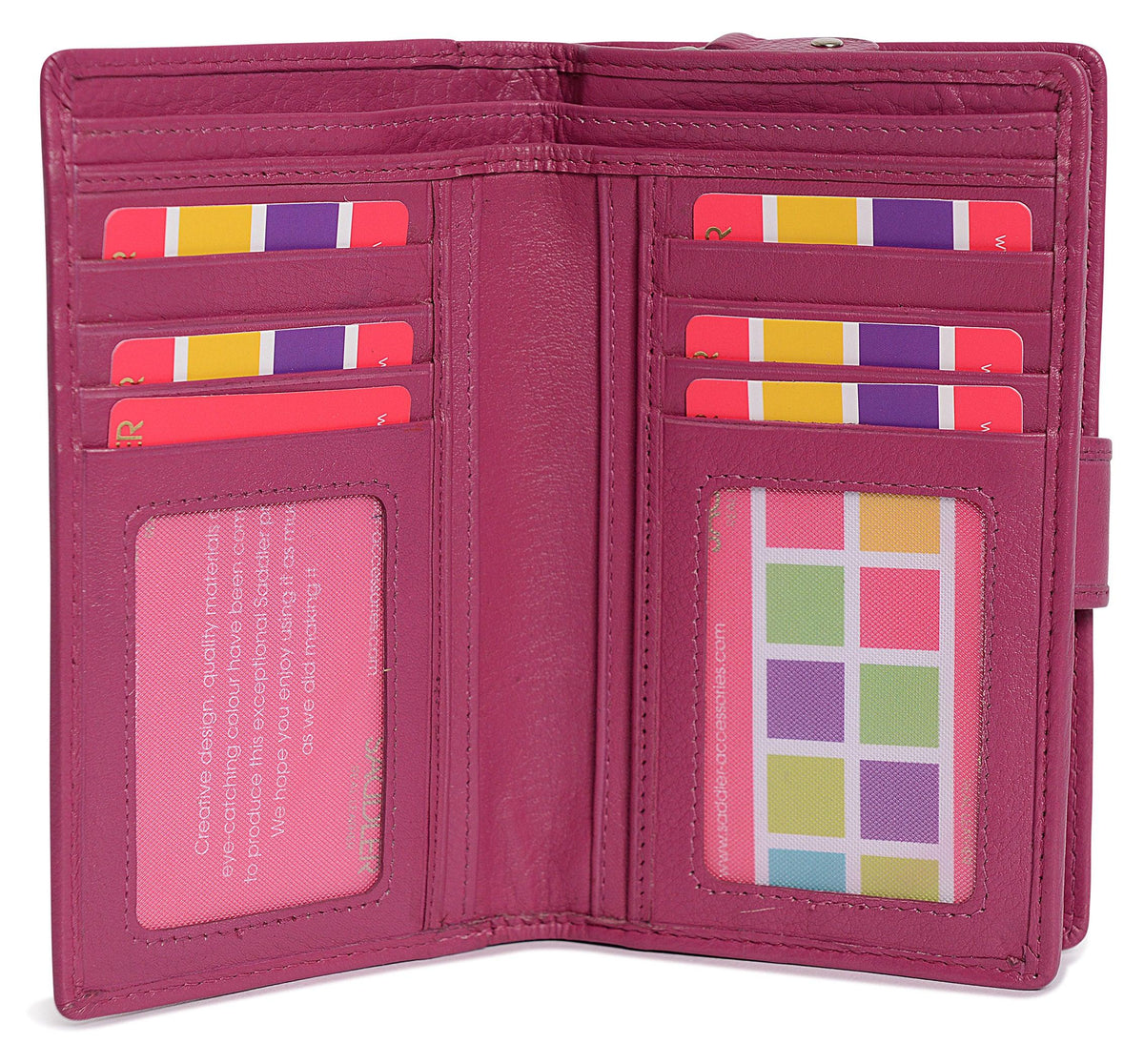 Mid-Size Leather Purse Wallet "Holly", Handmade by Saddler | RFID Protected & Gift Boxed