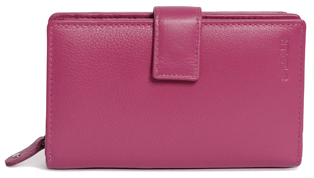 Mid-Size Leather Purse Wallet "Holly", Handmade by Saddler | RFID Protected & Gift Boxed