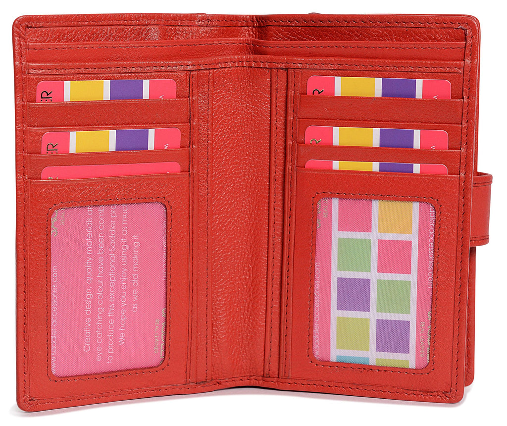Mid-Size Leather Purse Wallet "Holly", Handmade by Saddler | RFID Protected & Gift Boxed