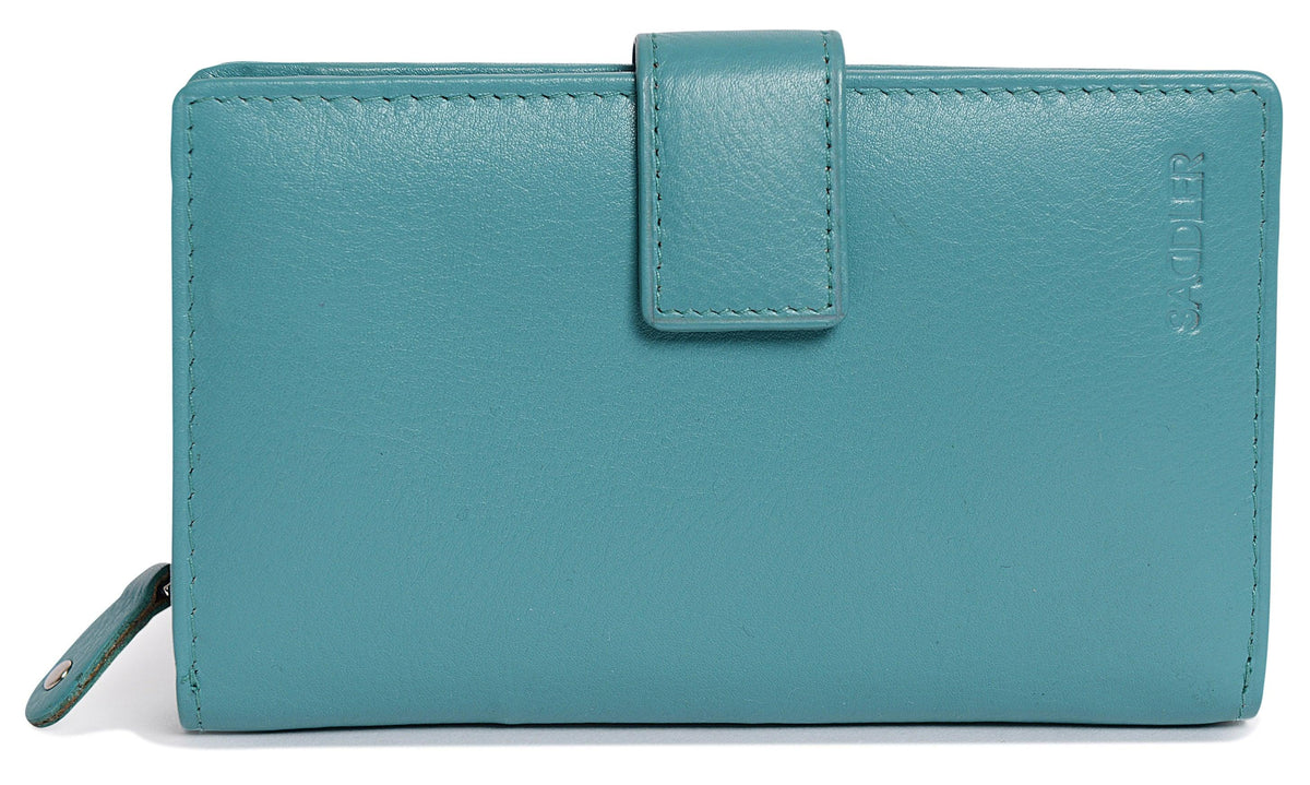 Mid-Size Leather Purse Wallet "Holly", Handmade by Saddler | RFID Protected & Gift Boxed