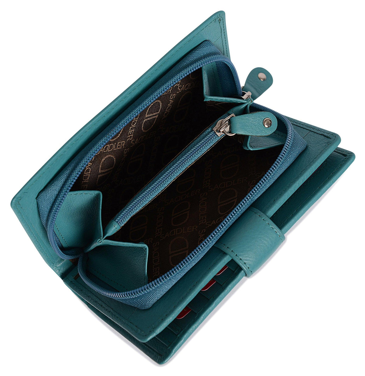 Mid-Size Leather Purse Wallet "Holly", Handmade by Saddler | RFID Protected & Gift Boxed