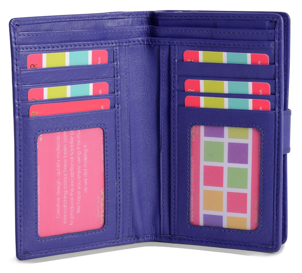 Mid-Size Leather Purse Wallet "Holly", Handmade by Saddler | RFID Protected & Gift Boxed